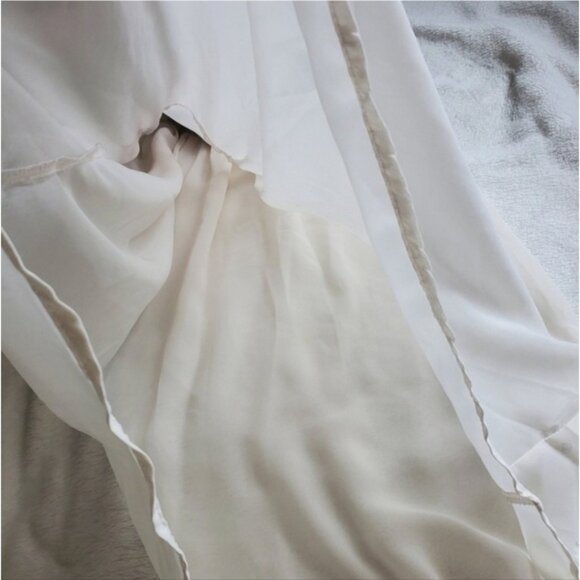 Peter Pan Collar Sleeveless Blouse Cream & Black | Size Small - Picture 6 of 10